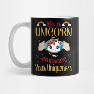 Cute Unicorn Horn Pretty Rainbow Colors Funny Quote Mug